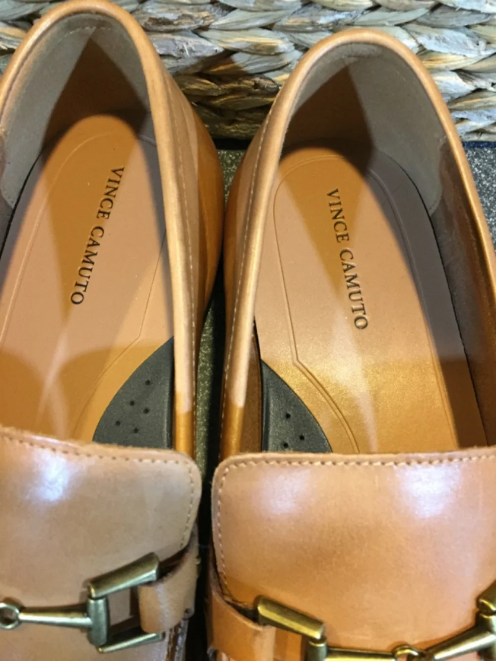 Vince Camuto Men's Tan Leather Bit Loafers